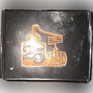 Tito's Vodka 25th Anniversary collector's bottle topper/stopper